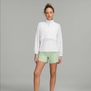 Lululemon brand new Stretch Ripstop Run 1/2 Zip in white. Worn once